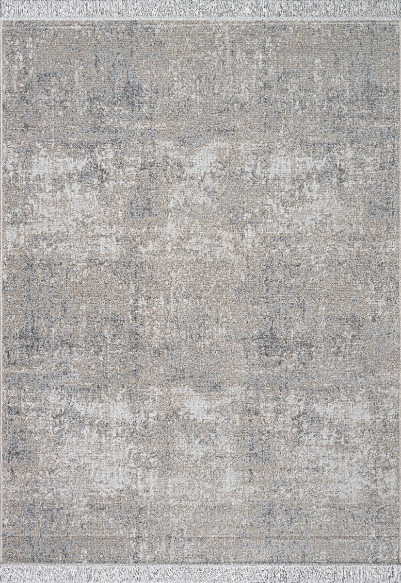 Vintage vloerkleed Smuk grijs met franjes 195x300cm