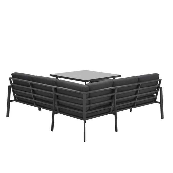 Garden Impressions Tropea lounge dining set 5-delig-donker grijs