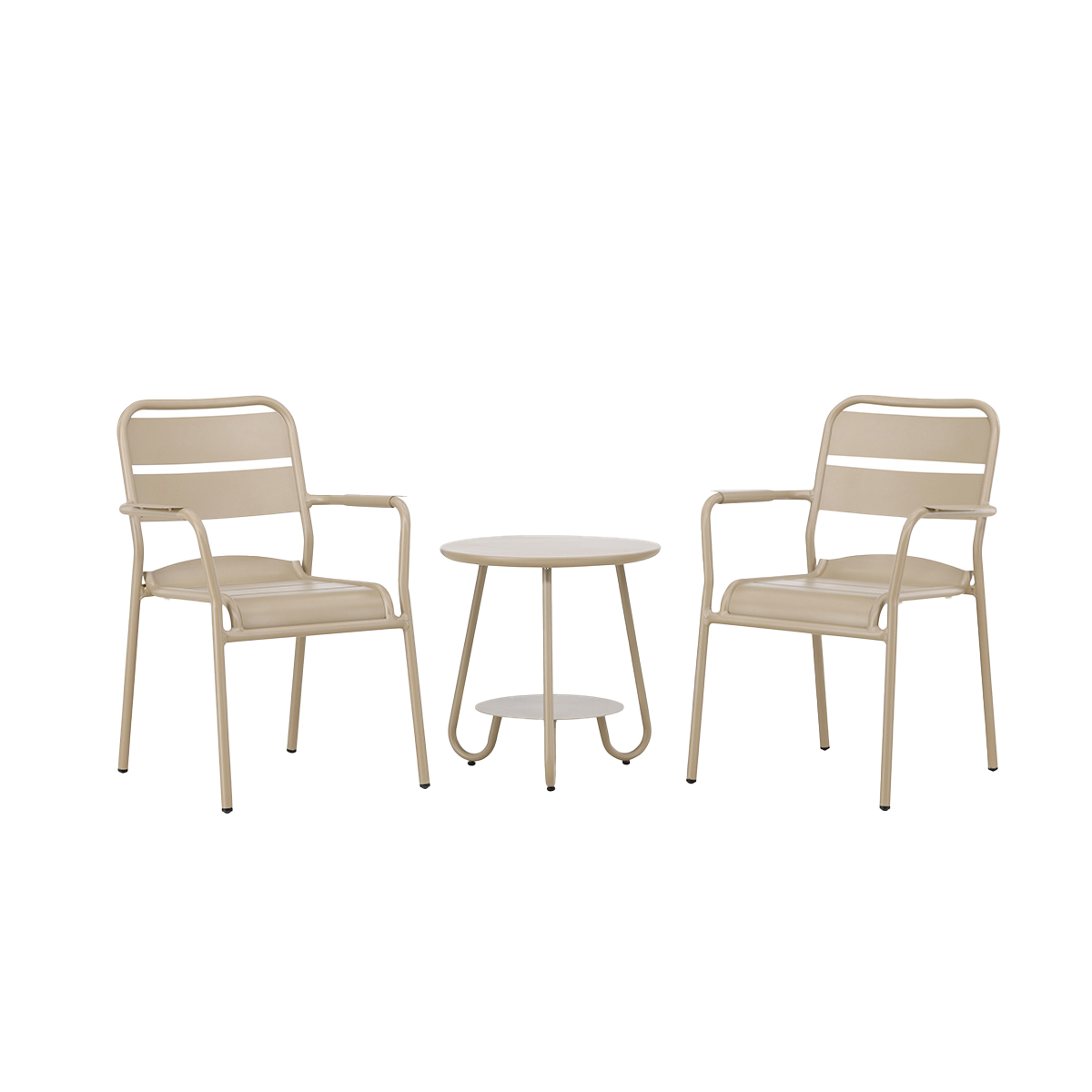 Nest outdoor Caro Aluminium Bistroset 3 Delig - Beige