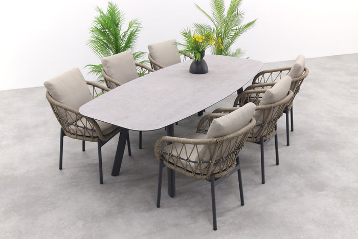 Vdgarde Julia|Manolo Deens ovale tuinset - 240x103 cm. - 7-delig