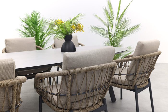 Vdgarde Julia|Manolo Deens ovale tuinset - 240x103 cm. - 7-delig