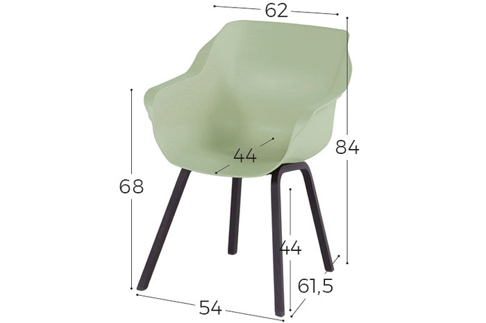 Hartman Sophie Element Tuinstoel - Set van 4 - French Green