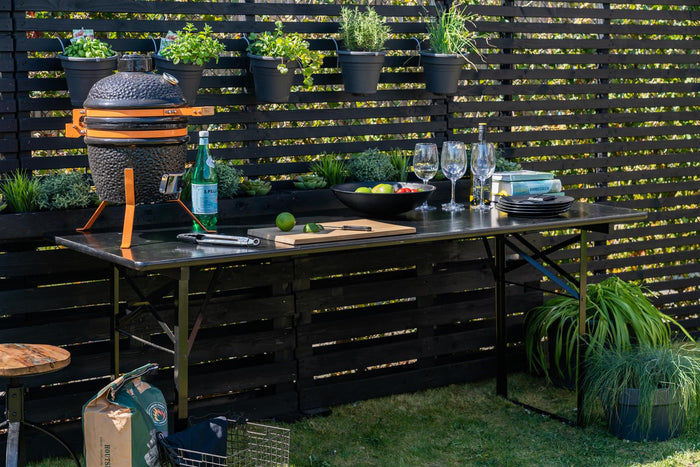 Inklapbare biertafel Berlijn 120 x 50 cm zwart