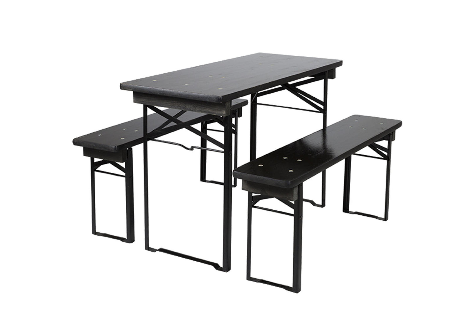 Inklapbare bierset Berlijn 120 cm zwart