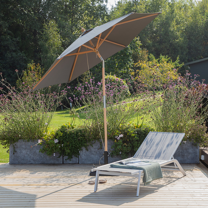 Nest outdoor Edit verstelbare parasol grijs -  Ø 2,5 meter