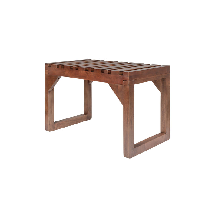 Dutchbone Jakub Kapstok Bankje Hout Bruin