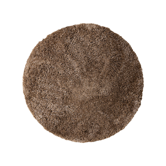 PTMD Jups Brown fabric handwoven carpet round S