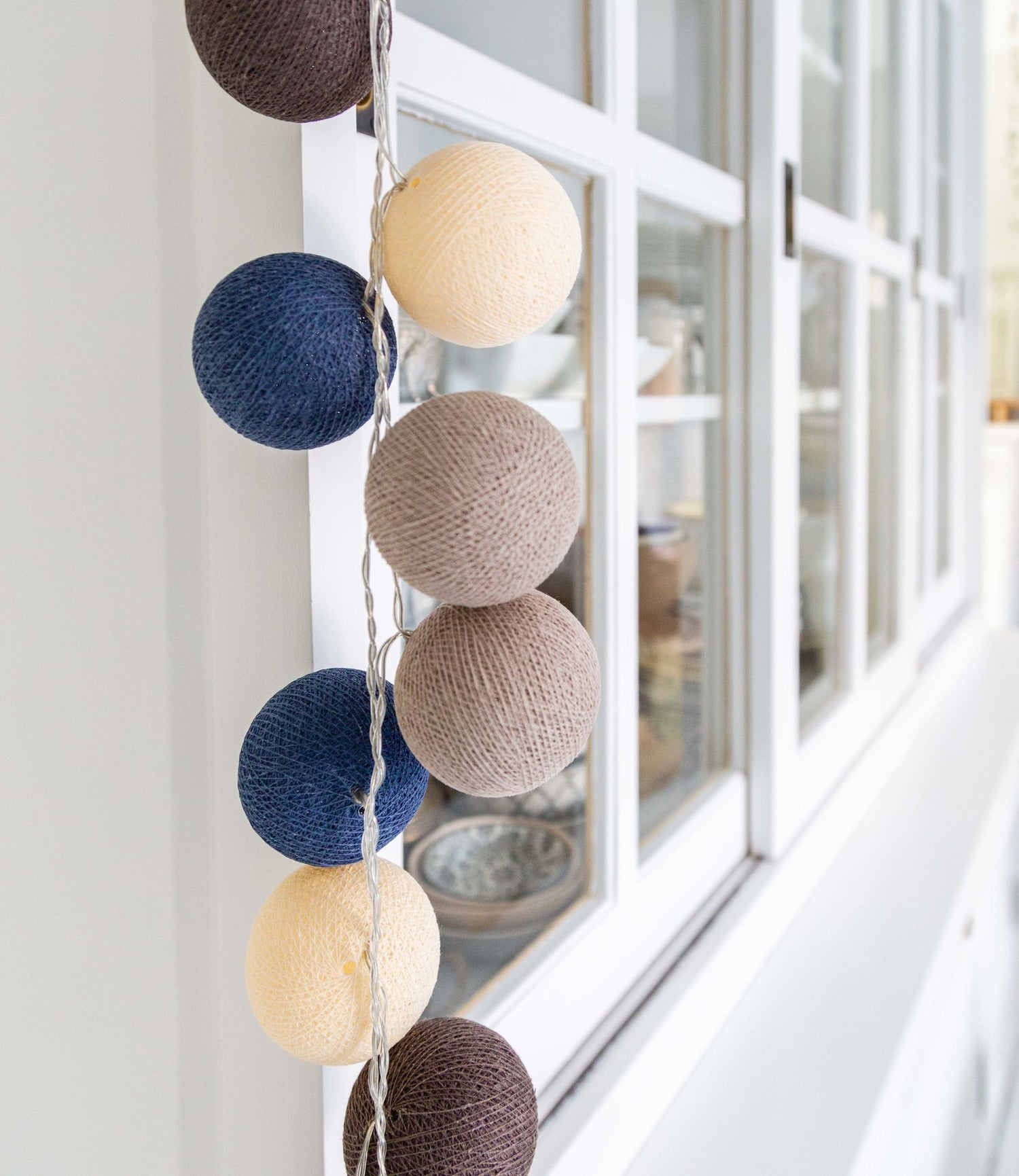 Cotton Ball Lights regular lichtslinger blauw - Steel blue 35