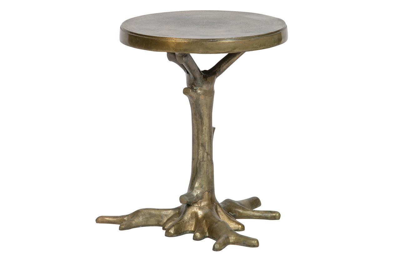 WOOOD Rooted bijzettafel metaal brass