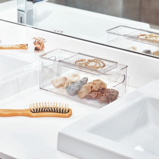 Haaraccessoires Opbergbox, 25 x 10 x 10 cm, Kunststof, Transparant - i