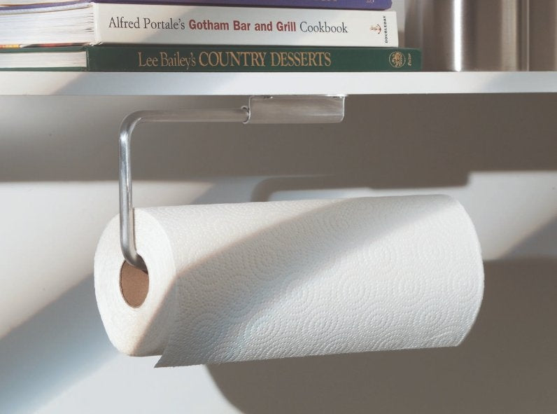 Keukenrolhouder, 2.5 x 34.3 x 14 cm, Hangend, RVS, Zilver - iDesign |