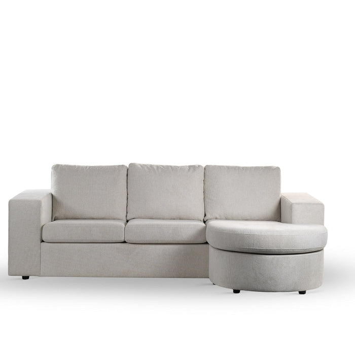 Giga Meubel - 3-Zitsbank Beige - 227x156x83cm - Stof - Bank Lord