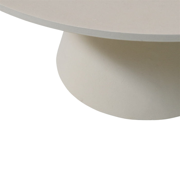 Giga Meubel - Salontafel Rond Ø60cm - Betonlook - Beige - Sep