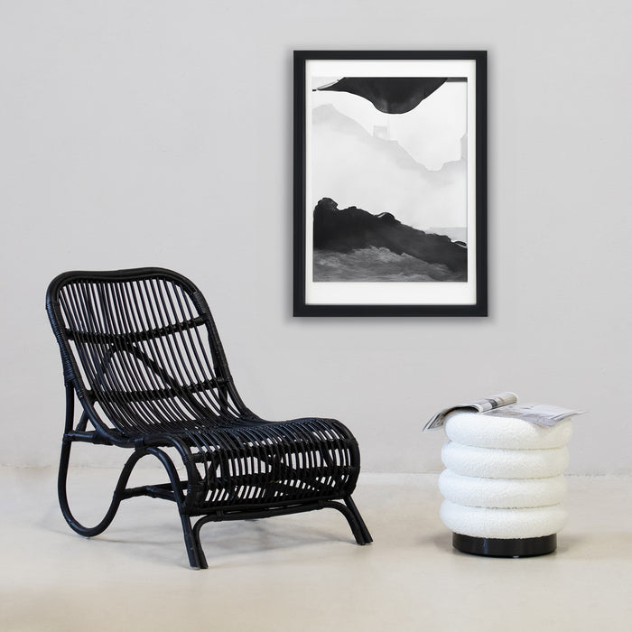 Giga Meubel - Rotan Loungestoel Zwart - Bohemian - Relaxfauteuil