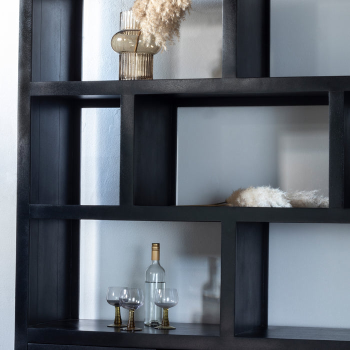 Giga Meubel - Vakkenkast Zwart - 150cm - Vakkenkast Luxurious