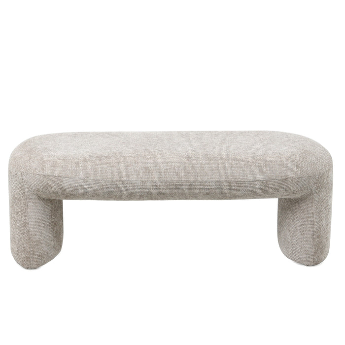 Giga Meubel - Bankje Taupe Stof|Textiel - Scandinavisch - 110x45x40cm