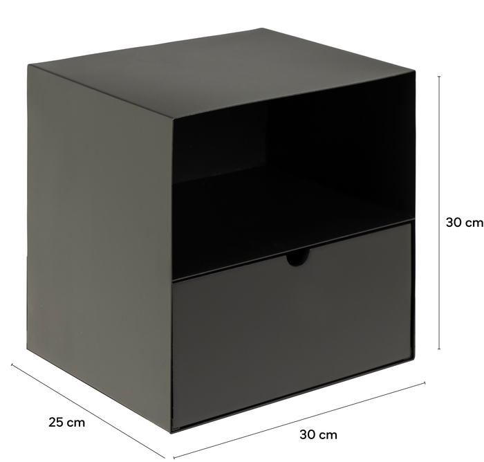 by fonQ basic Box Nachtkastje B 30 cm - Zwart