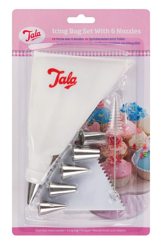 Luxe Spuitzak, 6 Spuitmondjes, Wit - Tala