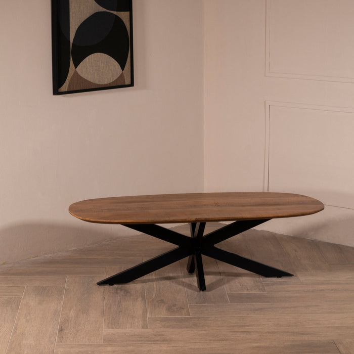 Giga Meubel - Salontafel Jordan Bruin Deens Ovaal 130cm