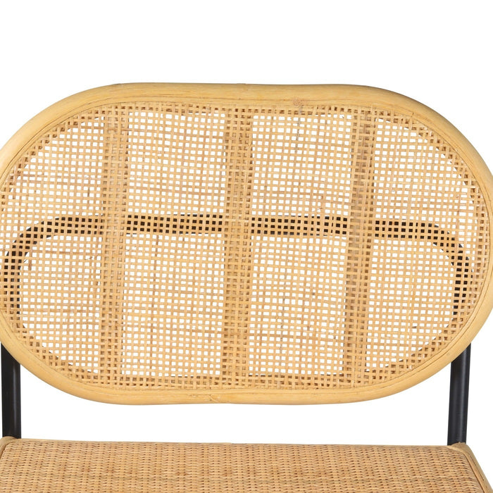Giga Meubel - Barkruk Webbing Naturel - 42x47x101cm - Zithoogte 74cm