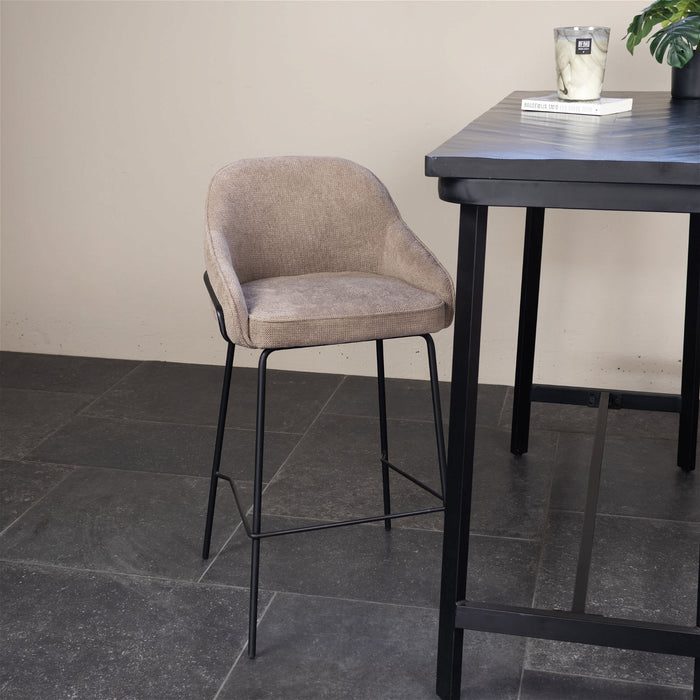 Giga Meubel - Barstoel Maxime Taupe  - Set van 2