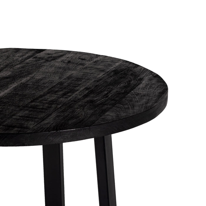 Giga Meubel - Bartafel 110cm Zwart - Mangohout & Metaal