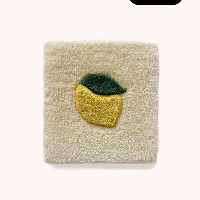 MAISON DEUX Vloerkleed Citroenen Rond - diameter 120 cm