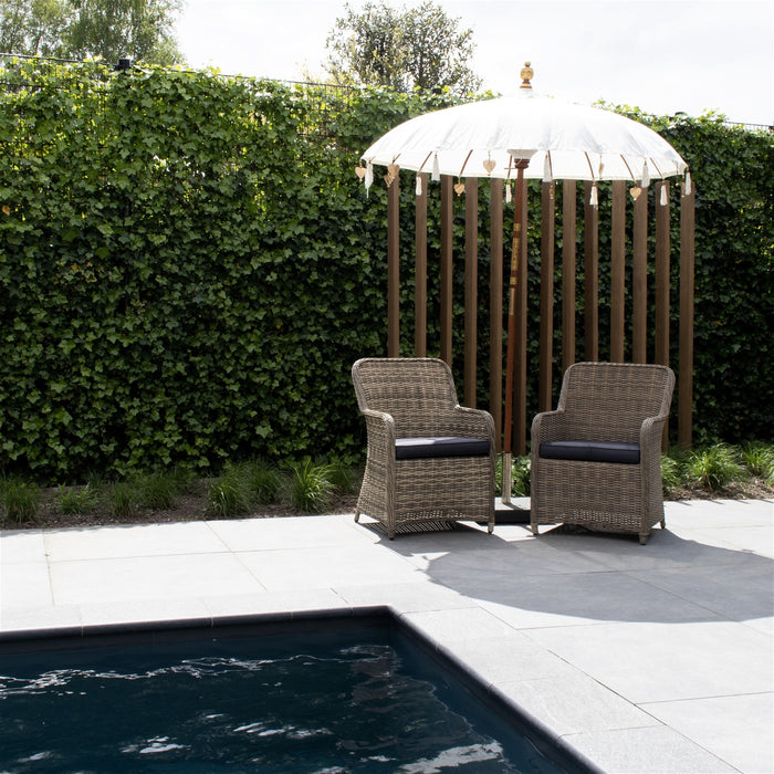 Giga Meubel - Parasol Bali Wit Boho 185x260cm