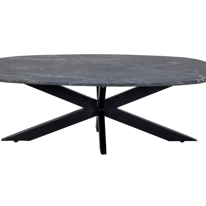 Giga Meubel - Salontafel Richy Zwart Marmer Deens Ovaal 120cm