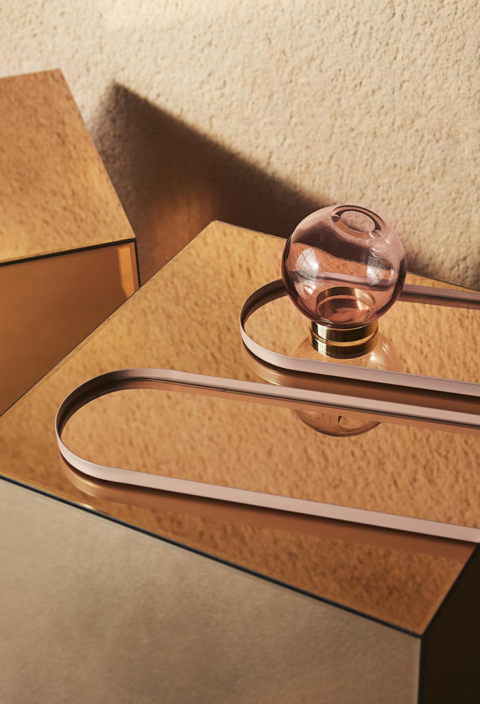 Speculum bijzettafel 38x38 goud