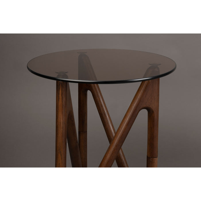Dutchbone Naia Bijzettafel Rond 40 cm Hout Bruin