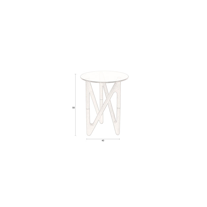 Dutchbone Naia Bijzettafel Rond 40 cm Hout Bruin