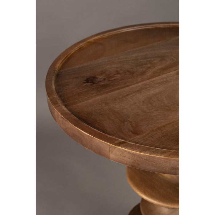 Dutchbone Cath Bijzettafel Rond 46 cm Mangohout  - Bruin