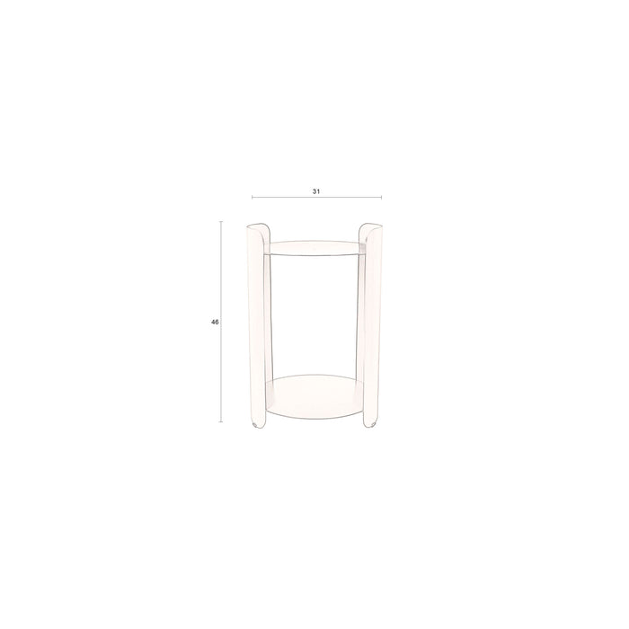 Dutchbone Navagio Bijzettafel Rond 31 cm Metaal Groen