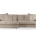 Giga Meubel - 3-Zitsbank Beige - 274x155x77cm - Ribstof - Bank Vito