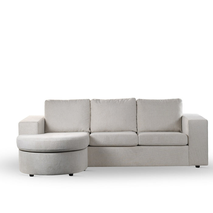Giga Meubel - 3-Zitsbank Beige - 227x156x83cm - Stof - Bank Lord