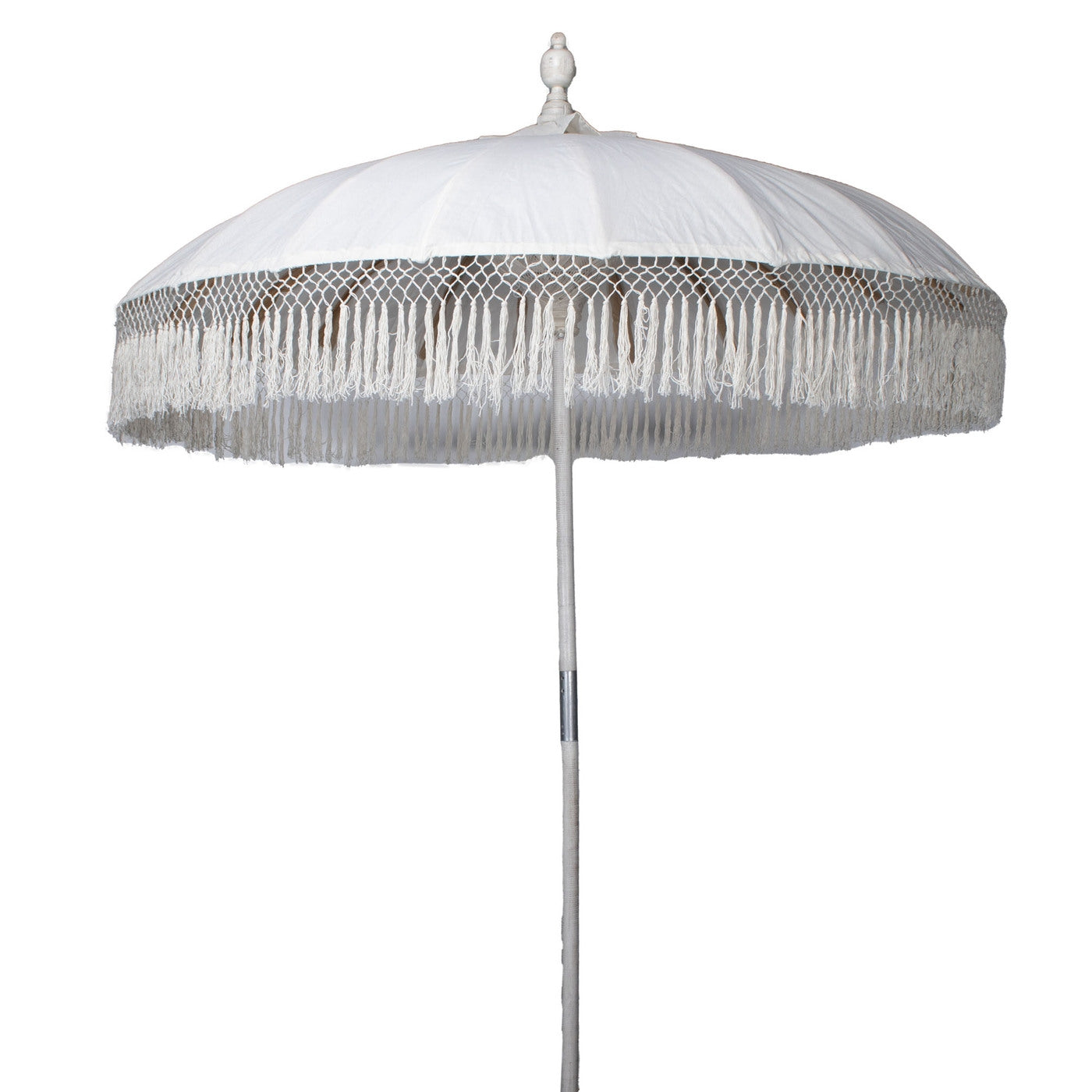 Giga Meubel - Parasol Bali Wit Met Franjes 185x260cm