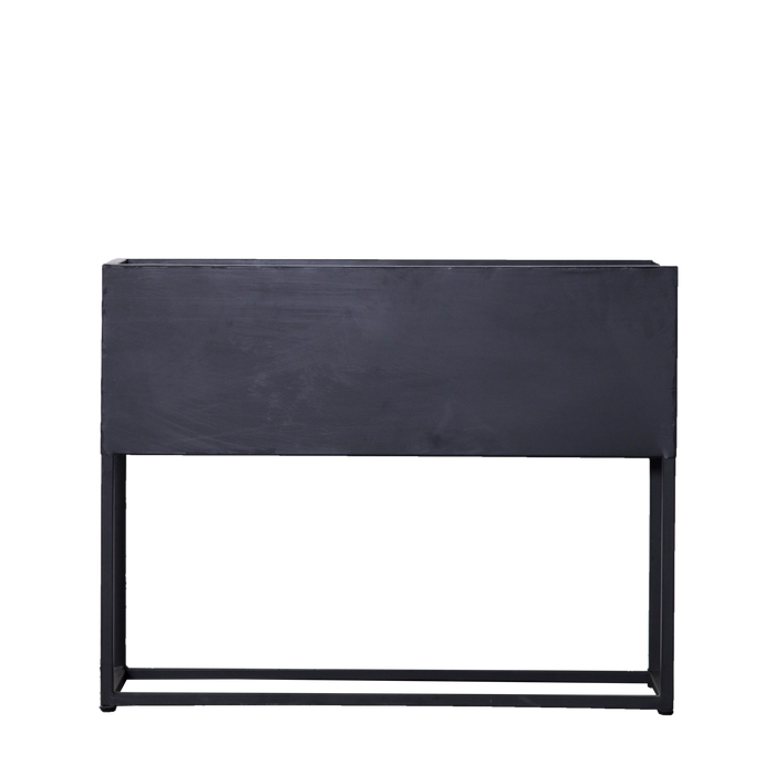 Giga Meubel - Plantenbak Zwart - Metaal - 90x25x70cm - Urban