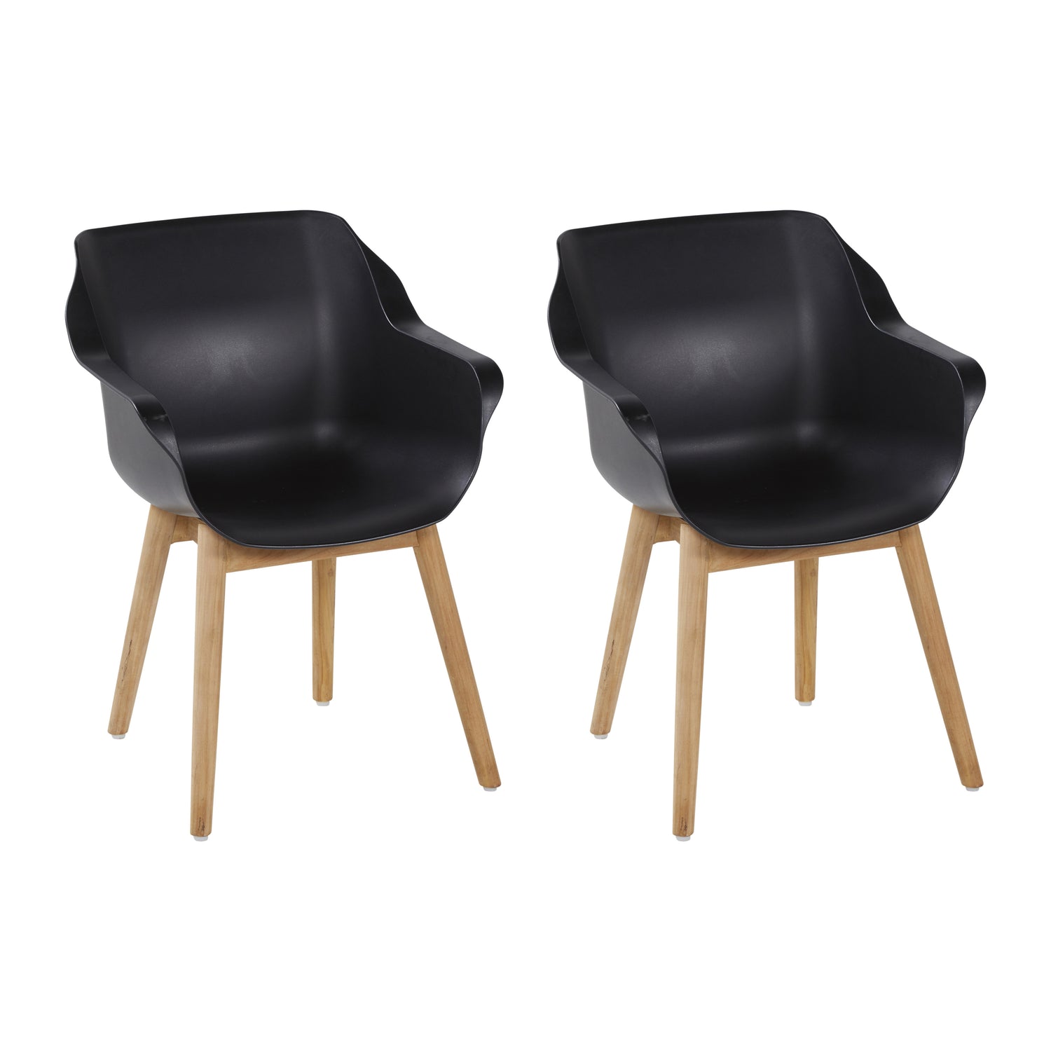 Hartman Sophie Studio Teak Tuinstoel - Set van 2 - Zwart