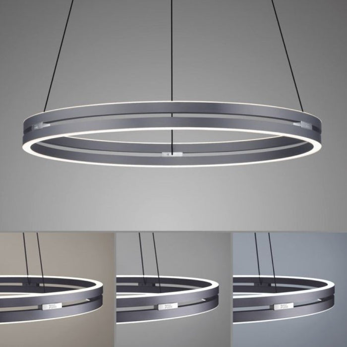 Neuhaus PURE® Neuhaus PURE-MOTO-E-LOOP Hanglamp E-Lift  Grey Ø 70cm