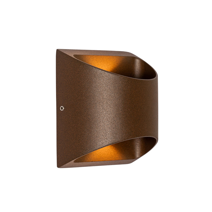QAZQA Moderne buiten wandlamp roestbruin incl. LED 2-lichts IP54 -