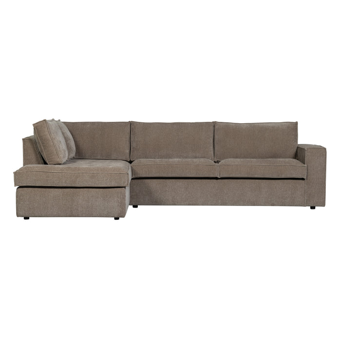 WOOOD Hajo Hoekbank Links - Rib - Taupe - 84x283x197