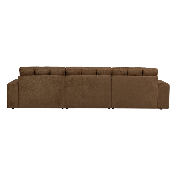 WOOOD Second Date 3-zits Bank - Structure Velvet - Brass