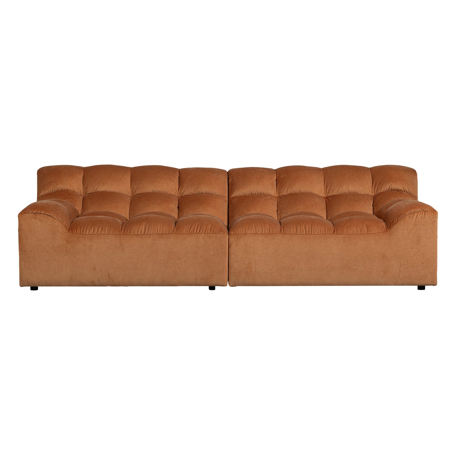 WOOOD Allure 3-Zits Bank - Gewassen Fluweel - Terra - 79x280x86