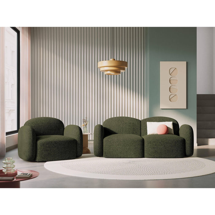 Micadoni Home Blair 2-zitsbank - Chenille - Groen