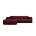 Windsor & Co Lola Hoekbank met Chaise Longue Links - Chenille - Bordeauxrood