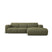 Windsor & Co Lola Hoekbank met Chaise Longue Rechts - Chenille - Lichtgroen