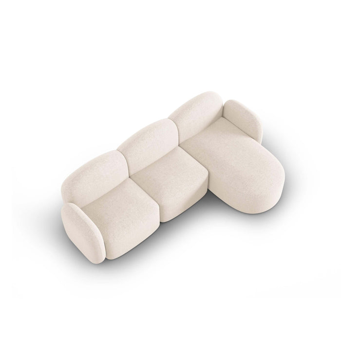 Micadoni Home Blair Hoekbank met Chaise Longue Rechts - Chenille - Lichtbeige