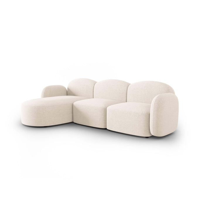 Micadoni Home Blair Hoekbank met Chaise Longue Links - Chenille - Lichtbeige