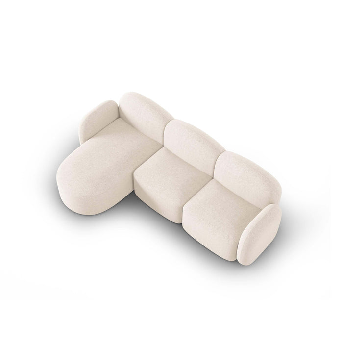 Micadoni Home Blair Hoekbank met Chaise Longue Links - Chenille - Lichtbeige